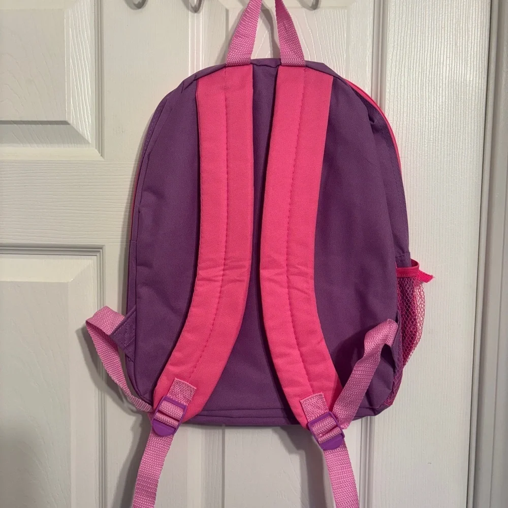 Super Cute Pink Barbie Backpack Book Bag Mesh Sides 16 Inches
